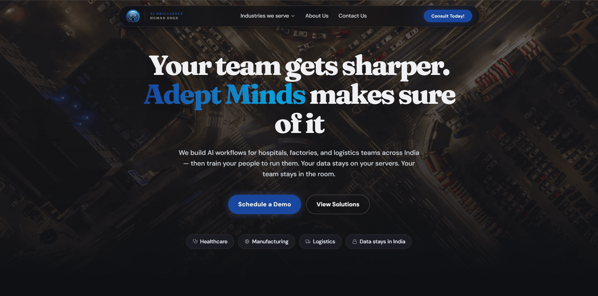 AdeptMinds — Design Engineering • Figma to Next.js project preview